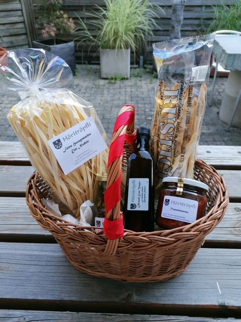 Höritröpfli Pastaüberraschung im Einkaufschorb ohne Alkohol (zum abholen)