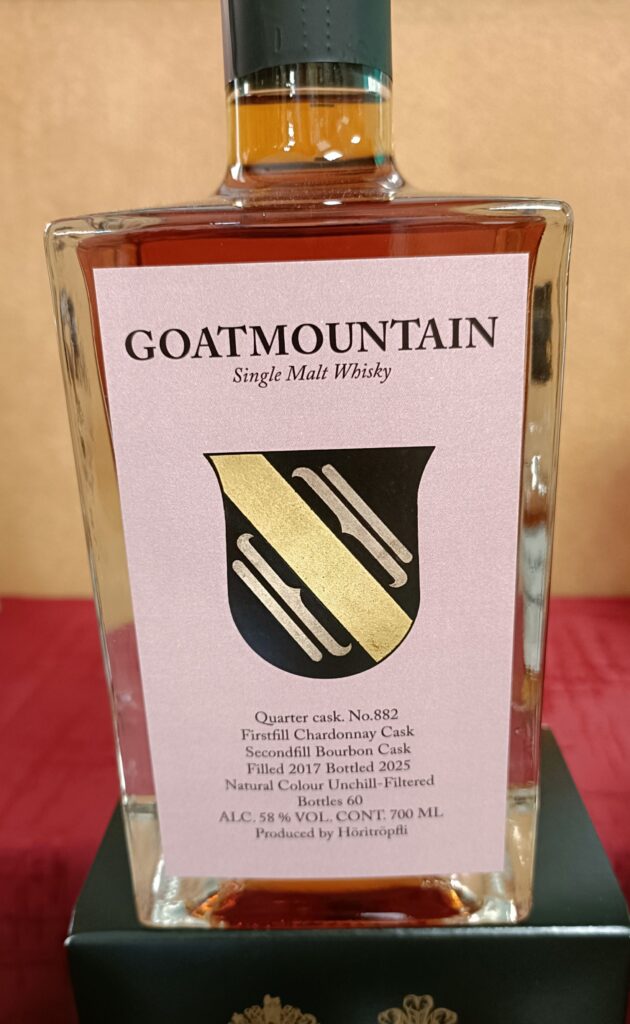 Goatmountain Whisky 8J. Chardonnay & Bourboncask Rarität nur 60 Fl.
